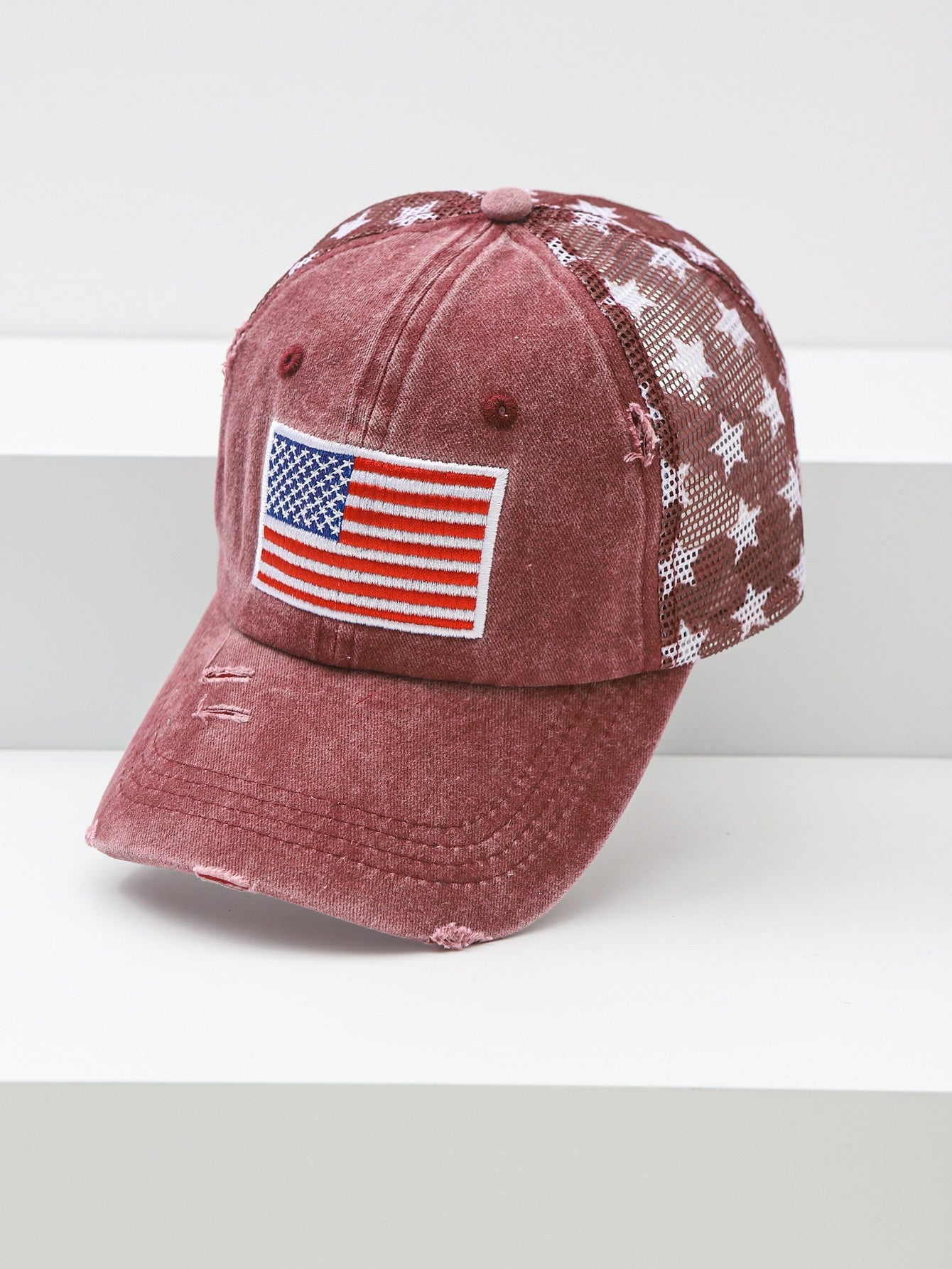 American Flag Mesh Baseball Cap