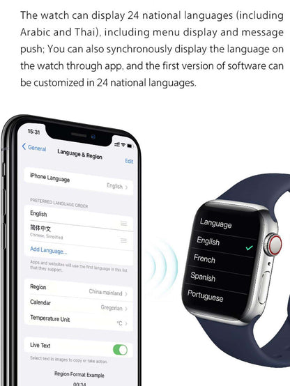 S8pro Smart Watch - Color Screen, Full Bonding Touch Screen, Heart Rate And Blood Pressure Monitor, Pedometer, Nfc Access Control