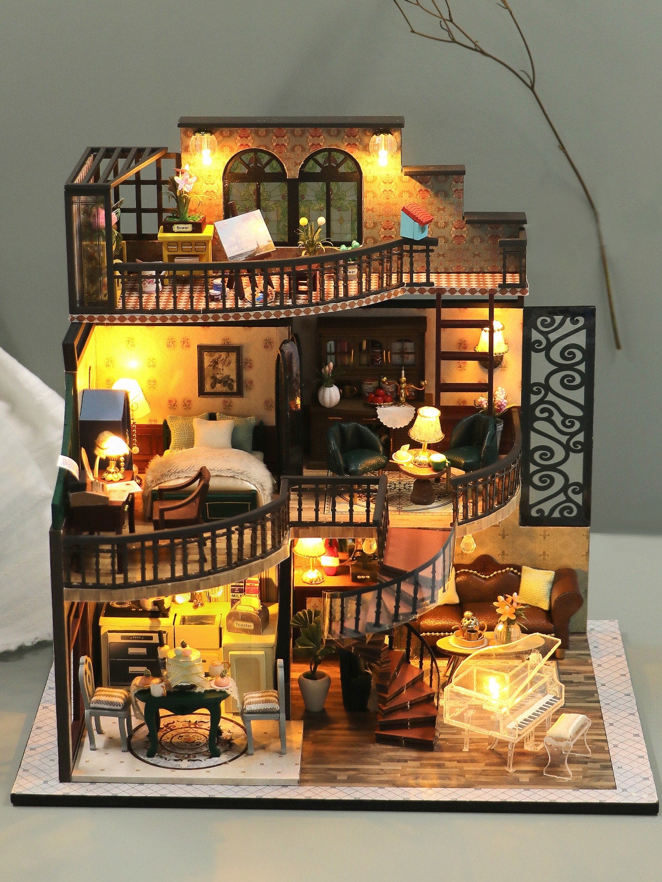 1pc Wooden DIY Craft, Creative House Design DIY Decoration For Home