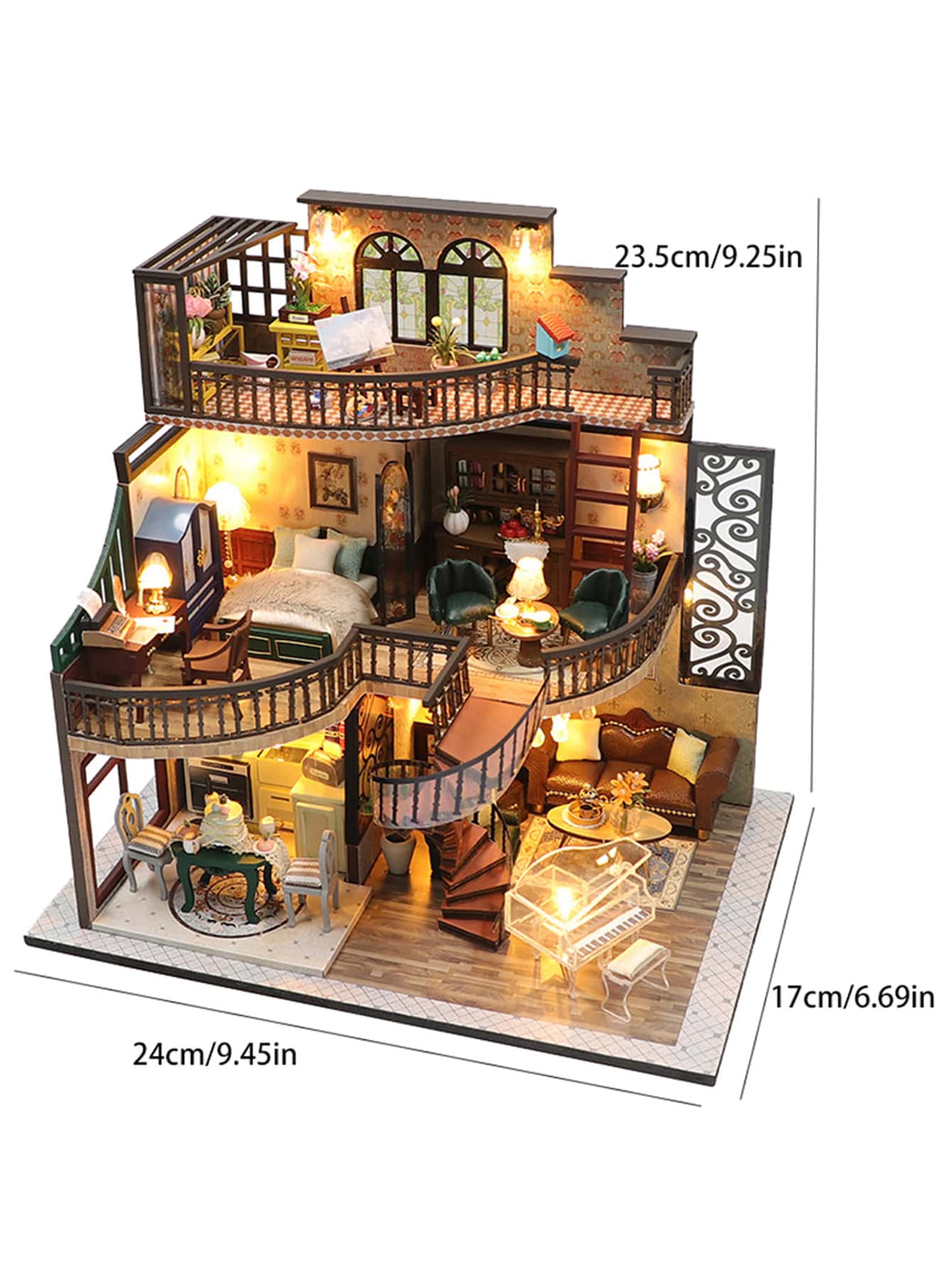 1pc Wooden DIY Craft, Creative House Design DIY Decoration For Home