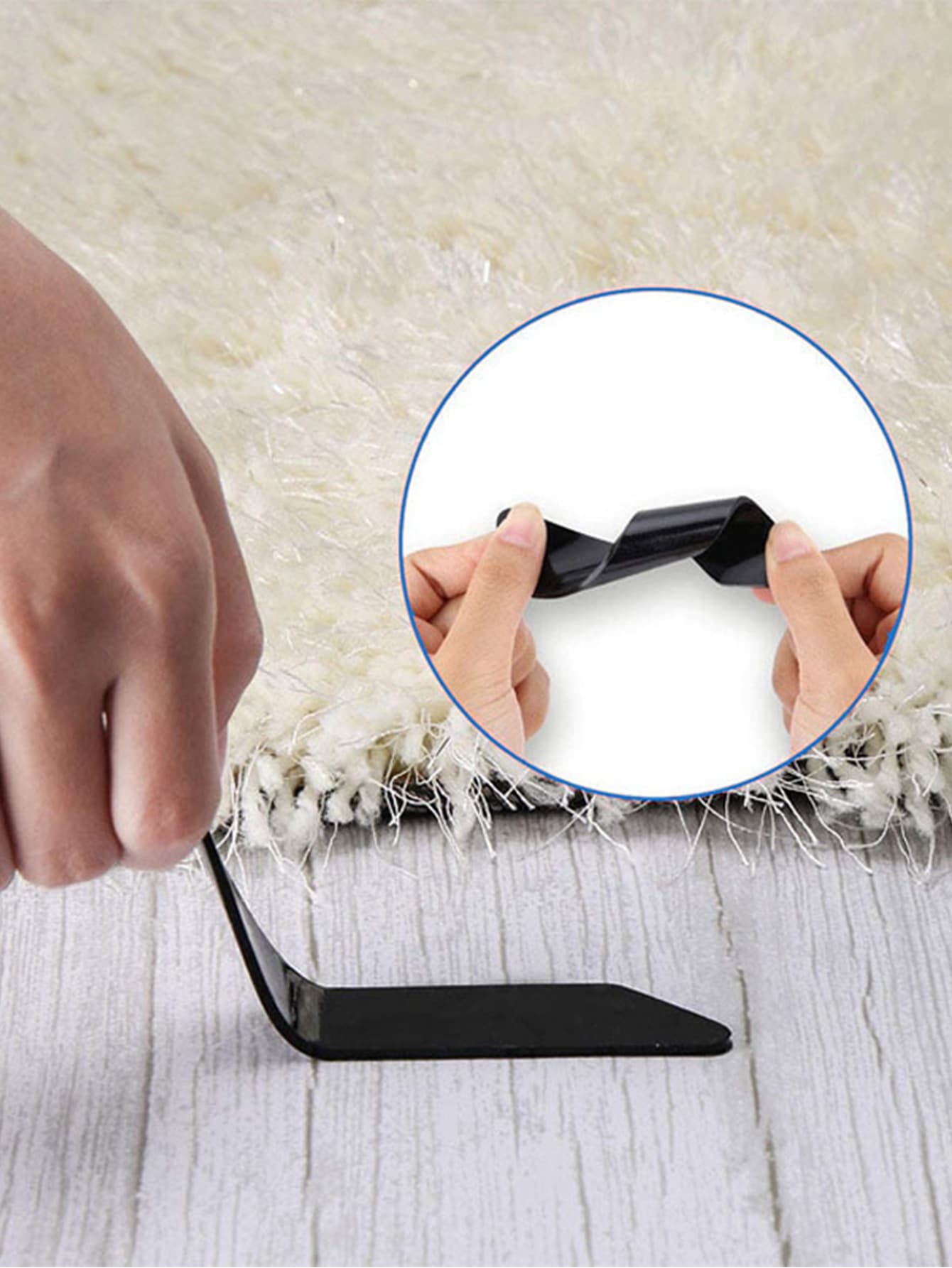 8pcs Black Anti slip Rug Grippers