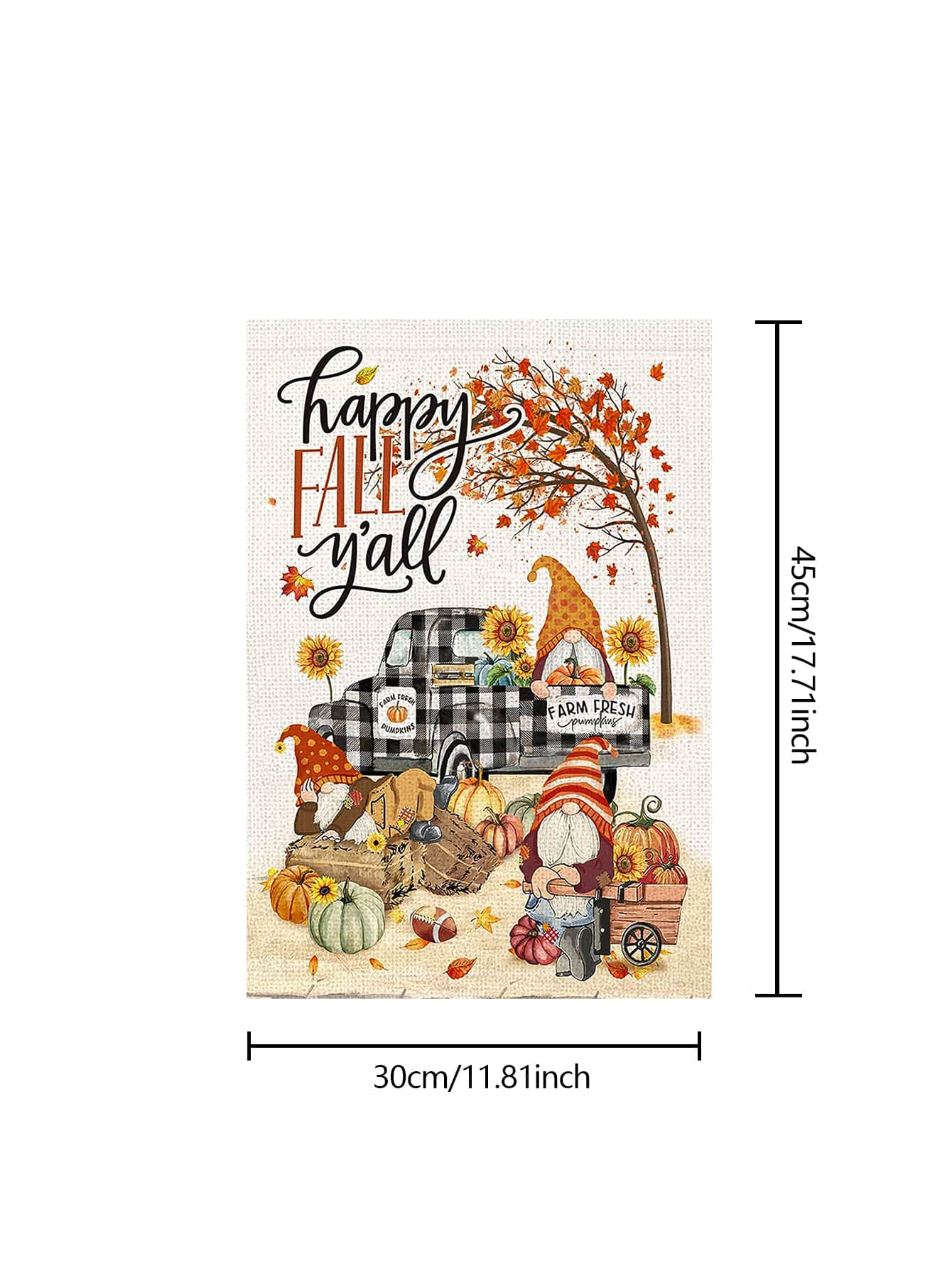 Fall Harvest Garden Flag 12in 18in 30cm 45cm (1 pc)