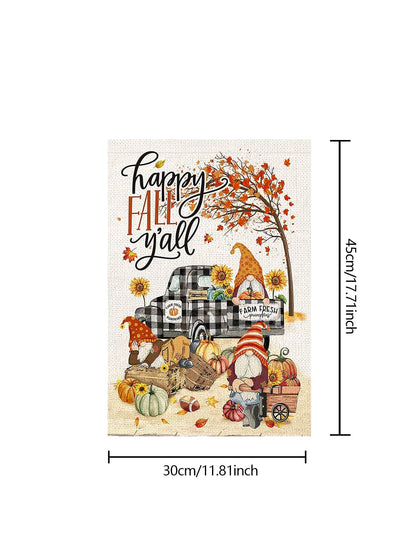 Fall Harvest Garden Flag 12in 18in 30cm 45cm (1 pc)