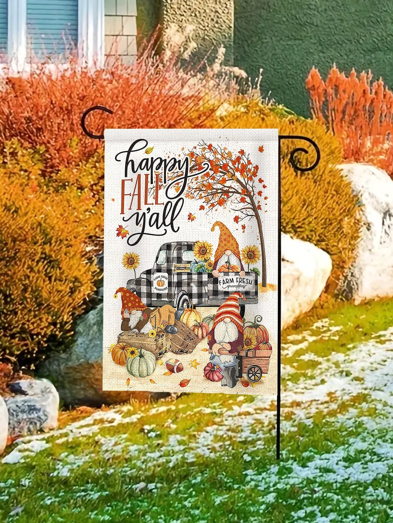 Fall Harvest Garden Flag 12in 18in 30cm 45cm (1 pc)