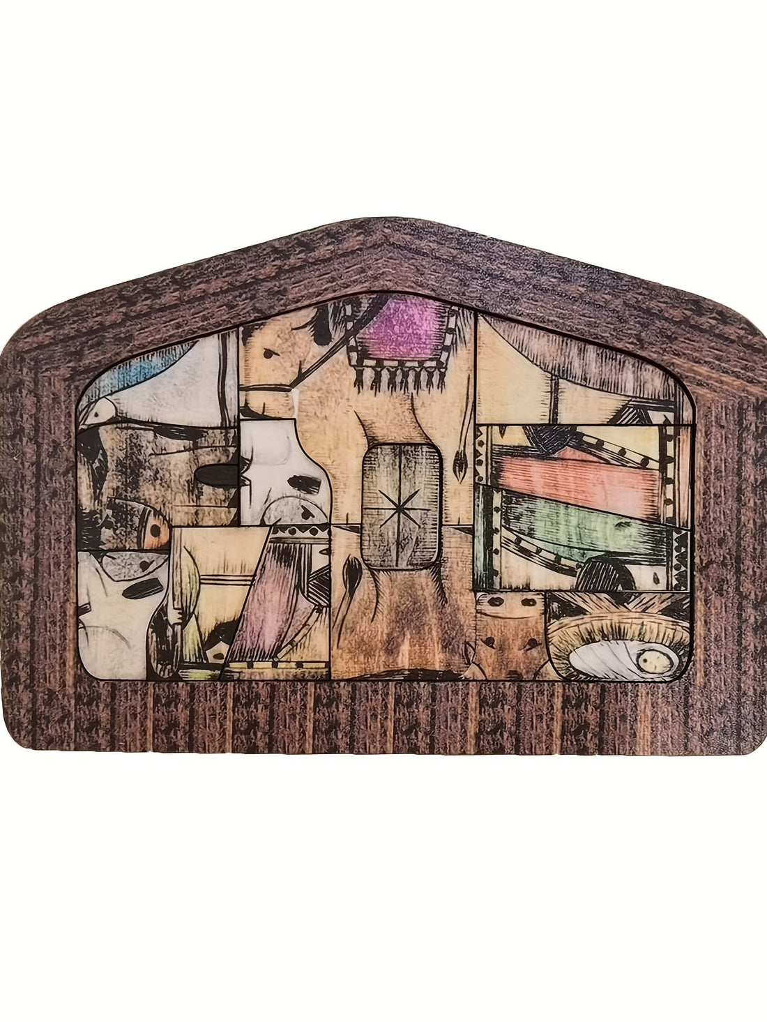 Nativity Puzzle Unique Handmade Wooden Nativity Puzzle / Decoration