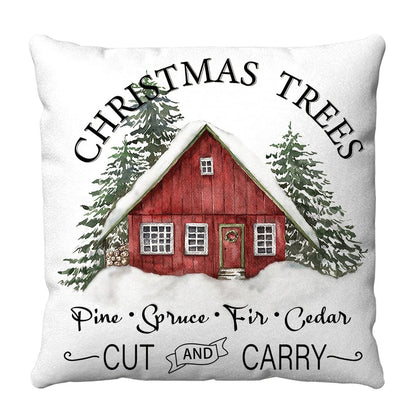 4pcs set Christmas Pillow Covers With Hidden Zipper