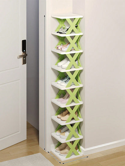 1pc Foldable Shoe Organizer With 2 Tiers