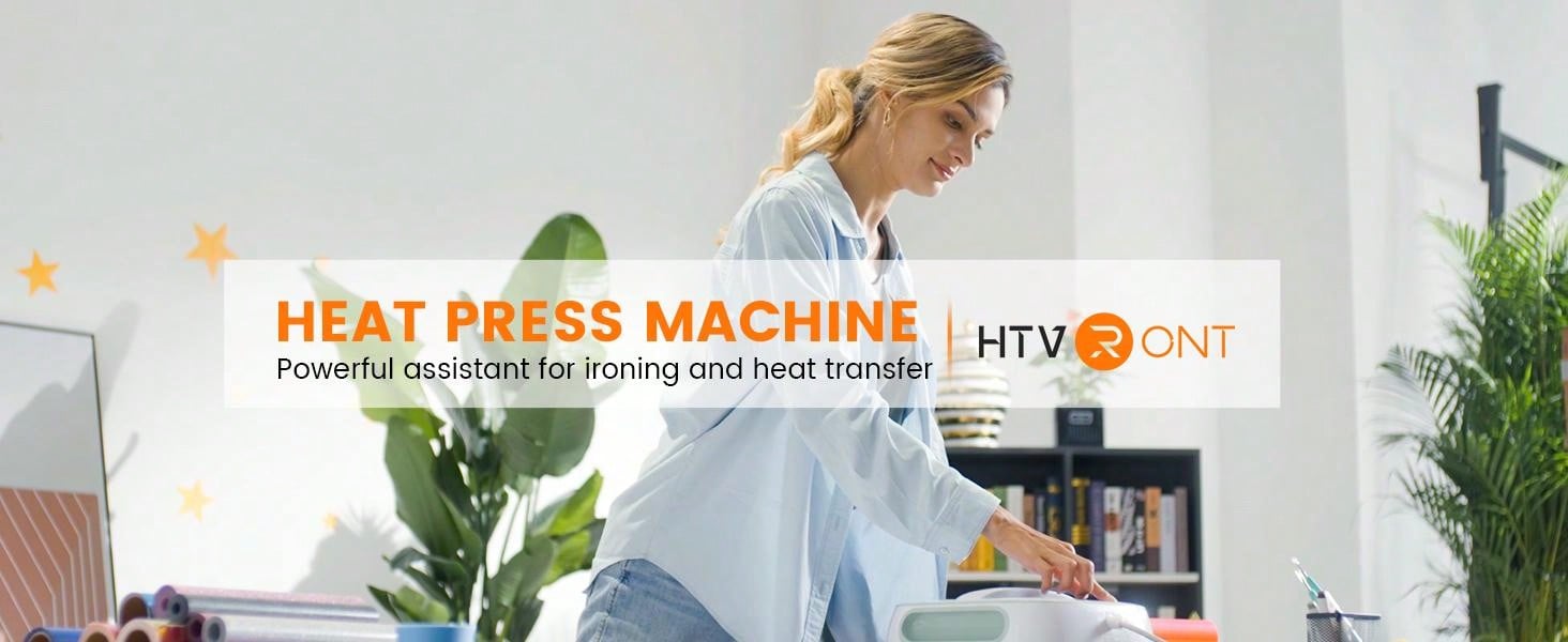 HTVRONT Heat Press Machine for T-Shirts, Portable Heat Press 10&quot;X10&quot;, Iron Press for Sublimation and HTV Vinyl Shirt Press Machine for Hat, Bags, Heating Transfer Projects (Light Green)