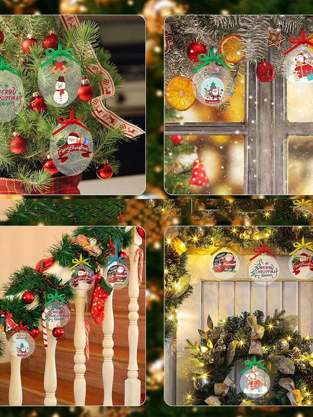 5/10pcs Blank Acrylic Christmas Ornaments, 2.95in 2023, Transparent Unfinished Round Acrylic Christmas Decorations For the Diy&